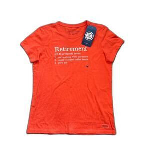 NWT Life is Good Coral Pink Retirement Shirt Size Medium